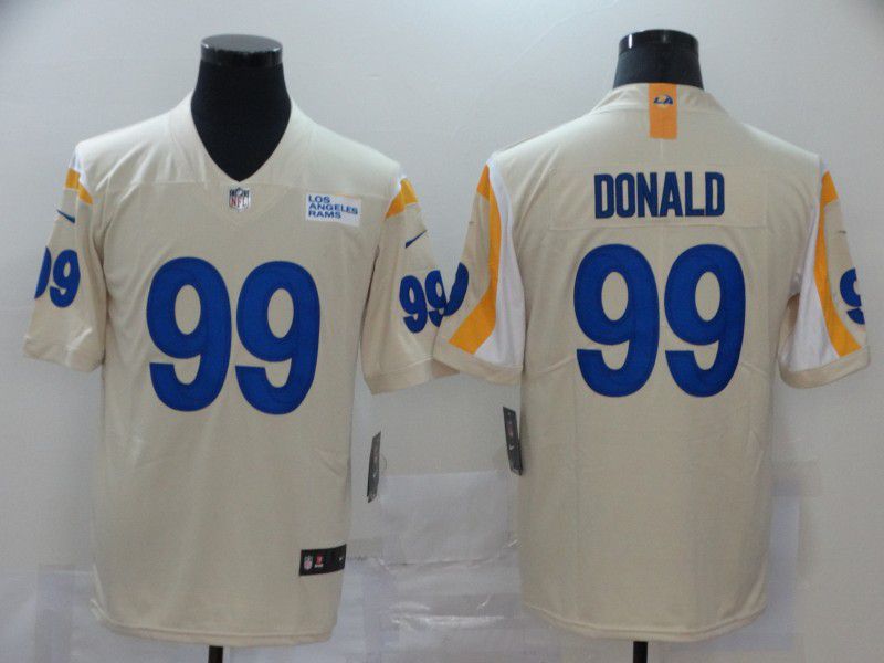 Men Los Angeles Rams #99 Donald Cream Nike Vapor Untouchable Stitched Limited NFL Jerseys->los angeles rams->NFL Jersey